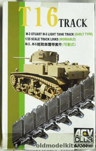 AFV Club 1/35 T16 Track (Working) For M-3 Stuart And M-5 Light Tank (Early Type), 3590 plastic model kit